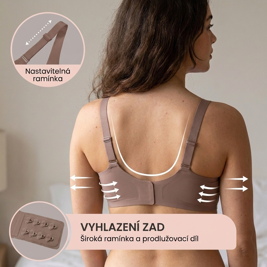 Bezkosticová Tvarující Podprsenka – Hladká Silueta bez Otisků