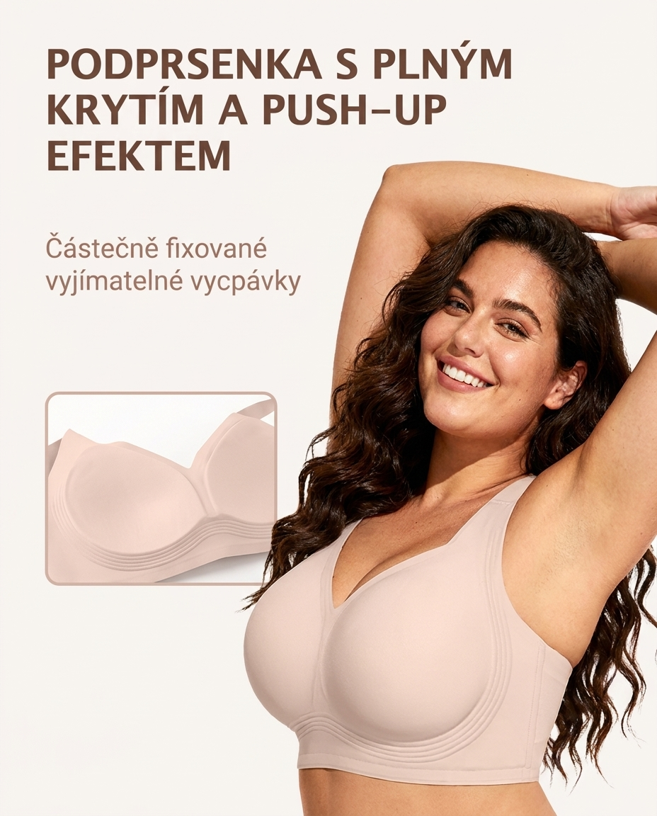 Gelová podprsenka s plným krytím a push-up efektem
