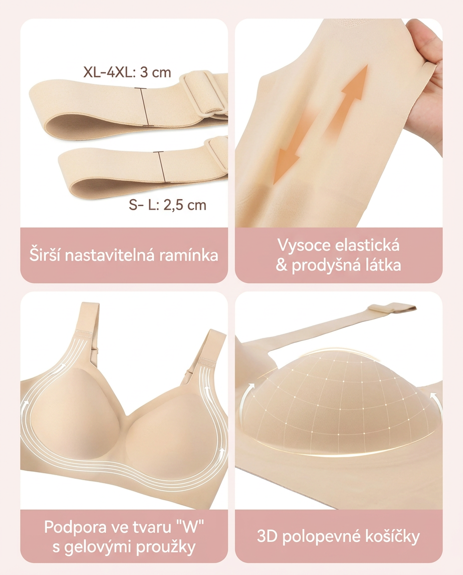 Gelová podprsenka s plným krytím a push-up efektem