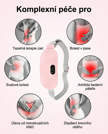 Menstruační hřejivý pás 2v1 (teplo + masáž)