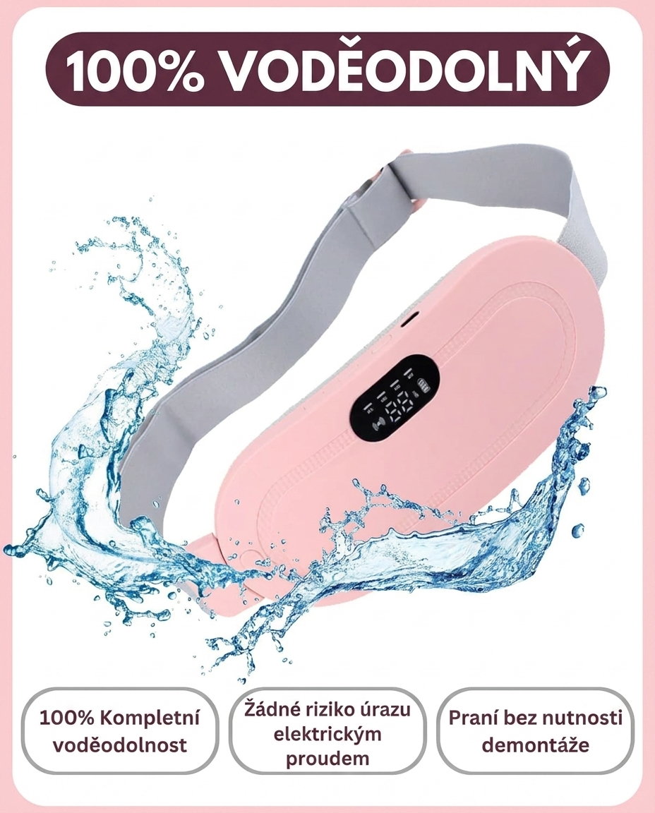 Menstruační hřejivý pás 2v1 (teplo + masáž)
